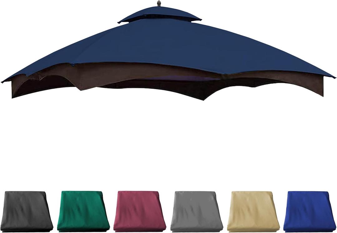 10X12 Replacement Gazebo Cover for Lowe's Gazebo Model #TPGAZ17-002C,TPGAZ17-002 (Navy Blue)