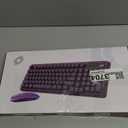 Pink Light Up Keyboard and Mouse Wireless,Cute 2.4Ghz Cordless Rechargeable Transparent Clear Backlit Keyboard,15 Backlight Effects,Volume Knob,RGB Mouse with 3 DPI for Mac Computer PC Laptop Desktop