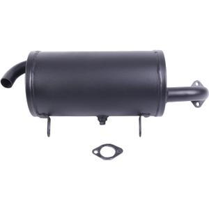 Exhaust Assembly Muffler 18091-0235 18091-0487 with Gasket 11061-0132 Compatible with Kawasaki Mule 600 2X4 610 4X4 SX KAF400