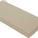 Favoyard Outdoor Bench Cushion 48 x 18 Inch Waterproof Patio Furniture Cushions 3-Year Color Fastness Garden Sofa Settee Couch Swing Pads with Handle and Adjustable Straps, Beige