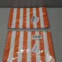 2 x Orange and White Cabana Striped Table Runner Margarita Aperol Spritz Cocktail Birthday Party Decoration Baby Shower Dining Room Home Kitchen Table Decor (Orange, 13" x 72")