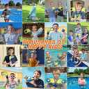 Fun Mini Hockey Sticks Game - Play at the Pool & Beach or in Home - For Kids & Adults All Ages - Use The Floating Soft Paddles to Shoot the Water Skipping Balls - Comes With 2 Sticks & 2 Balls