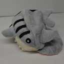 QWINEE Cat Mat Shark-Shaped Kennel Kitten Bed Hideout House Warm Soft Comfortable Semi-Closed Cat Dog Nest Grey Small