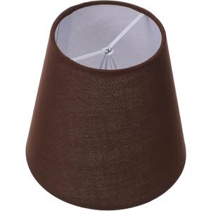 Totority Handmade Fabric Lamp Shade Clip-on Coffee Bulb Lamp Cover for Table Floor Wall and Pendant Lights Soft Linen Material for Home and Hotel Decor