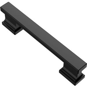 Alzassbg 10 Pack Matte Black Cabinet Pulls, 3-3/4 Inch(96mm) Hole Centers Kitchen Cabinet Handles for Cabinets and Drawers AL3061MB