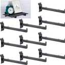 Zonon 24 Pcs 12 Inch Slatwall Shelf Bracket Heavy Duty Slatwall Shelves Display Hooks Hangers Paneling Accessories for Panel Retail Shop Garage Room Storage Organizer Exhibition(Black)
