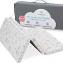 Babylicious Waterproof Pack and Play Mattress Topper | 38" x 26" x 1.5" | Trifold Style - Breathable Soft Plush Foam - Portable Mattress Topper- Baby Foam Mattresses for Babies (Dreamy)