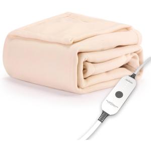 Sunbeam Royal Ultra Champagne Heated Personal Throw / Blanket, Cozy-Warm, Adjustable Heat Settings
