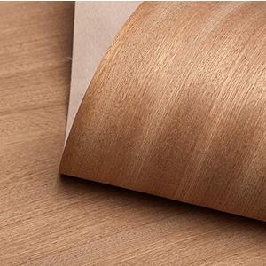 Edge Supply Mahogany Wood Veneer Sheet Flat Cut, 24” x 96”, Non Glued, 10 mil Paper Back, “A” Grade Veneer Face – Easy to Apply Oak Veneer Sheet – Veneer Sheets for Restoration of Furniture