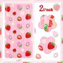Tiamon 2 Pack Strawberry Party Decorations 3.3 x 6.6 Ft Foil Fringe Curtains Berry First Birthday Backdrop Tinsel Streamers Photo Booth for Sweet Berry Shortcake Baby Shower Birthday Party Supplies