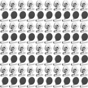100 Magnetic Clips, Fridge Magnets, Magnet Clips Heavy Duty, Refrigerator Magnet Whiteboard Magnets Magnet Clips for Whiteboard for Office, Classroom, and Home, Silver