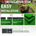 40"x10" Metal Landscape Edging, 6-Pack (20ft Total) Rustproof Galvanized Steel Garden Border, Lawn & Flower Bed Edging, Decorative Hammer-in Outdoor Landscaping Border for Yard, Pathways & Driveways