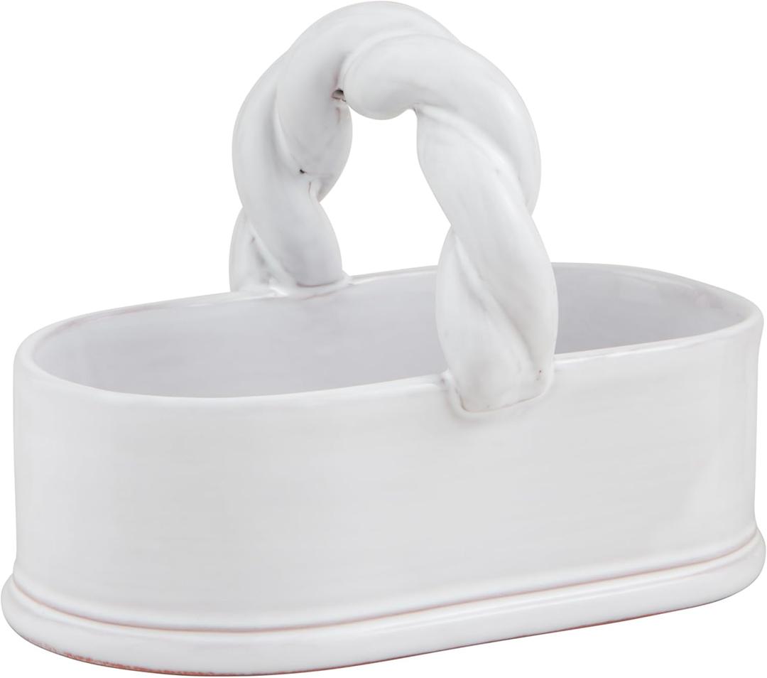 Mud Pie Twisted Handle Tidbit Server; 4" x 7 1/2"