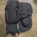 for Tacoma Seat Covers Custom Fit for 2016-2023 Crew Double Access Cab/Extended Cab Toyota Tacoma with Water Proof Faux Leather - Center Console Armrest Covers - Fully Covered (Black)