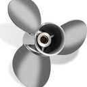 YOUNG PROPS OEM Upgrade Stainless Steel Outboard Boat Propeller for Yamaha Engines 20-30 HP 10 Tooth RH