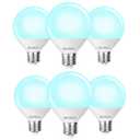 BUBO Vanity Light Bulbs 60 Watt Equivalent, 7W LED Bathroom Light Bulbs Over Mirror, Daylight White 5000K, G25 Globe Round Bulbs for Makeup, E26 Standard Base, 800LM, Non-Dimmable, 12 Pack