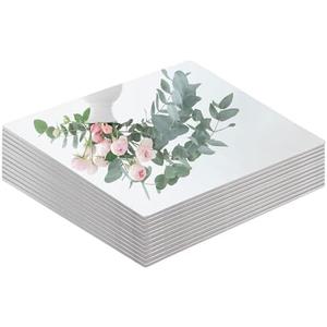 Unbreakable Mirror Centerpieces for Tables, 12 Pcs 8 inch Squares, Wedding Centerpieces, Craft, Perfume Trays, Wall Hangings
