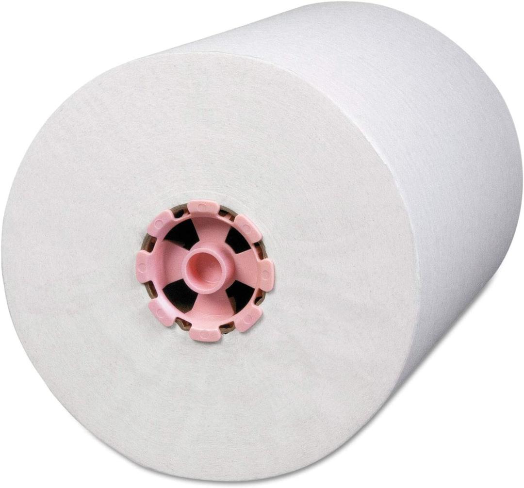 Scott Professional Pro Slimroll Hard Roll Paper Towels, Bulk (47032), Hardwound, Absorbency Pockets, White, for ScottBrand Pink Core Dispensers (6 Rolls at 580' Each, 3,480'/Case)