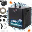 Aquarium Chiller, 79 gal 1/3 HP 300L Water Chiller for Cold Plunge, Hydroponic Cooler Fish Tank Cooling System for Axolotl Coral Reef Shrimp with Pump and Pipe