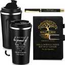 Pickmesh 3 Pcs Male Nurse Gifts Set 17 oz Coffee Tumbler A5 Leather Journal with Ballpoint Pen Nurse Appreciation Gift for Office Valentines Graduation Men Nursing CRNA Gifts (Black)