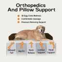 Large Dog Bed Orthopedic Washable: Extra Brown Large Big Dog Bed with Removable Bolster & Memory Foam Couch Sofa - Waterproof Washable with Cover