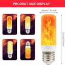 2 x 2-Pack LED Flame Light Bulbs with 4 Flickering Modes & Gravity Sensor, E26/E27 Base  Realistic Flickering Light Bulbs for Christmas, Halloween, Fireplace, and Party Decor  Warm Yellow