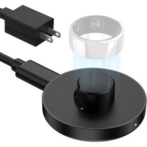 Compatible with Oura Ring Gen 3 (Size 8) Charger Fast Charging Dock with Infrared Sensing, Auto Stop Protection, Indicator, Non-Slip Base, Charger for Smart Ring Includes 59 Inch USB-C Cable