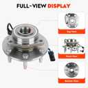 4WD/AWD Front Wheel Hub Bearing Assembly for Chevy Silverado Avalanche 1500 Express, Tahoe Suburban, for GMC Sierra for Cadillac Escalade 99-07 6Lugs W/ABS Replaces 515036 1pc