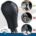 APPERFiT Gear Shift Knob for Automatic Transmission Gear Shifter 34910-JK03A 34910-1LA6C Compatible with Infiniti EX35 FX35 FX50 G25 G35 G37 Q60 QX50 QX56 QX70 Black & Carbon Fiber