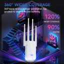 2026 WiFi Extender Internet Booster, 10000 Sq.ft Long Range Repeater Wireless Routers Amplifier, Mesh Wi-Fi 80% Faster | Broader Than Ever, Support More Network Devices at Home, 1-Tap Setup