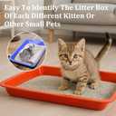 Multicolor Kitten Litter Box Low Entry, 4 PCS Small Cat Litter Box for Kittens Portable Open Cats Litters Boxes Pan Waterproof Plastic Travel Litters Tray for Small Senior Cats Pets, 15.2x12x1.4 Inch