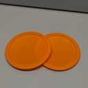 Replacement Lids fits Pyrex 4-Cup Glass Food Storage Container Bowls, 6-Inch Plastic Round Lids Covers for Pyrex 7201-PC, Airtight & Leakproof (2-Pack, Orange)