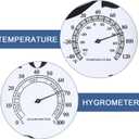 12 inch Outdoor Clock Blue Waterproof Wall Clock with Temperature | Water Resistant Outdoor Clocks for Patio Garden