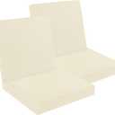 Outdoor Chair Cushions Set, Waterproof Outdoor Seat Cushions for Patio Furniture, Removable Seat Bottom & Back Cushion Covers with Ties, Outdoor Chair Pads, 19"x16"x3" (Beige)