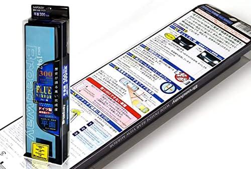 Q1-TECH, Universal Broadway 12 Inch 300mm Easy Clip on Wide Angle Panoramic Blind Spot Fit Auto Interior Rearview Mirror Flat Clear Surface, increase visibility by up to 300% (Blue - Mirror)