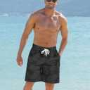 Goodstoworld Men's Funny Swim Trunks with Compression Liner 2 in 1 Quick-Dry 9" Stretch Shorts with Three Pockets (XL)