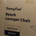 SUNNYFEEL Beach Lounge Chair, Backpack Reclining Beach Chairs Lay Flat, Sun Face Down Tanning Chair, Folding Camping Chairs Portable Camp Cot with Backpack Straps for Outdoor/Picnic/Lawn