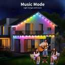 Permanent Outdoor Lights, 100ft RGB with App Controlled Remote, Waterproof Christmas Decorations, Music Synchronized Outdoor Lights for Houses