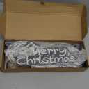 Christmas Garland Hanger for Front Door Adjustable 34-48 Inch, Over The Door No Drill Garland Holder with Heavy Duty 22lb Capacity, Includes Merry Christmas Sign for Outdoor Holiday Decor