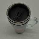 Spoontiques - Ceramic Travel Coffee Mug with Lid and Handle - Spill Proof Lid - Double Walled Cup for Hot and Cold Beverages - Microwave and Dishwasher Safe - Snoopy Insulated Travel Mug