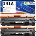 141A Toner Cartridge 2 Black (with chip) Compatible 141 A Toner Replacement for HP 141A W1410A 141X W1410X Black Toner Cartridge to Use with Laserjet Pro M110w MFP M140w M139(2 Black)