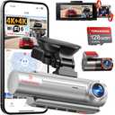TERUNSOUl 4K+4K+1080P Dash Cam Front and Rear with Cabin, Free 128GB Card Included, WIFI6 - up to 20MB/s, IR Night Vision, Built-in GPS, G-Sensor, 24H Parking Mode