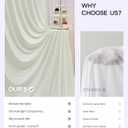 50ft x 20ft Ivory Ceiling Drapes Curtains 10-Pack for Wedding Party