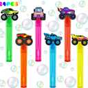 uoyoi Monster Truck Party Favors,24Pcs Car Bubble Wands for Kids,Cool Bubble Wand for Monster Truck Birthday Party Supplies,Classroom Prizes Pinata Goodie Bag Stuffers Gift