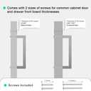 Brushed Nickel Cabinet Pull Handles 30 Pack  128mm (5") Hole Spacing, 20mm (0.79") Width  Stainless Steel Modern Drawer Handles for Kitchen & Bathroom Cabinets