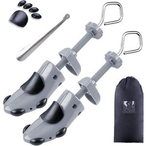 cyrico Shoe Stretcher Men 4-way Shoe Expander Widener Shoe Tree Shape for Wide Feet (Grey for Shoes Size Us 9.5-13)