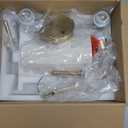 Bathroom Light Fixtures, Brushed Gold Vanity Lights with Beige Fabric Shade, 3-Light Wall Sconce, Modern Sconces Wall Lighting for Hallway Bedroom, VL837-BG-B-3