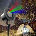 Christmas Laser Lights Projector Outdoor, AIRIVO 3 Color Motion Firefly Lights Projector, Moving Red, Green and Blue Star Light Waterproof with Remote Control for Garden,Home, Landscape (Black)