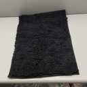 Smiry Bathroom Rugs Sets 2 Piece, Soft Absorbent Chenille Machine Washable Non Slip Shaggy Bath Rug Set for Tub, Shower, and Floor (30x20+24x16, Black)