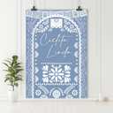 MEHOFOND Cielito Lindo Vertical Backdrop Blue Photography Background for Cielito Lindo Baby Shower Mexican Wedding Birthday Bridal Shower Mexican Themed Banner Photo Party Supplies 5x7ft (7x5ft)